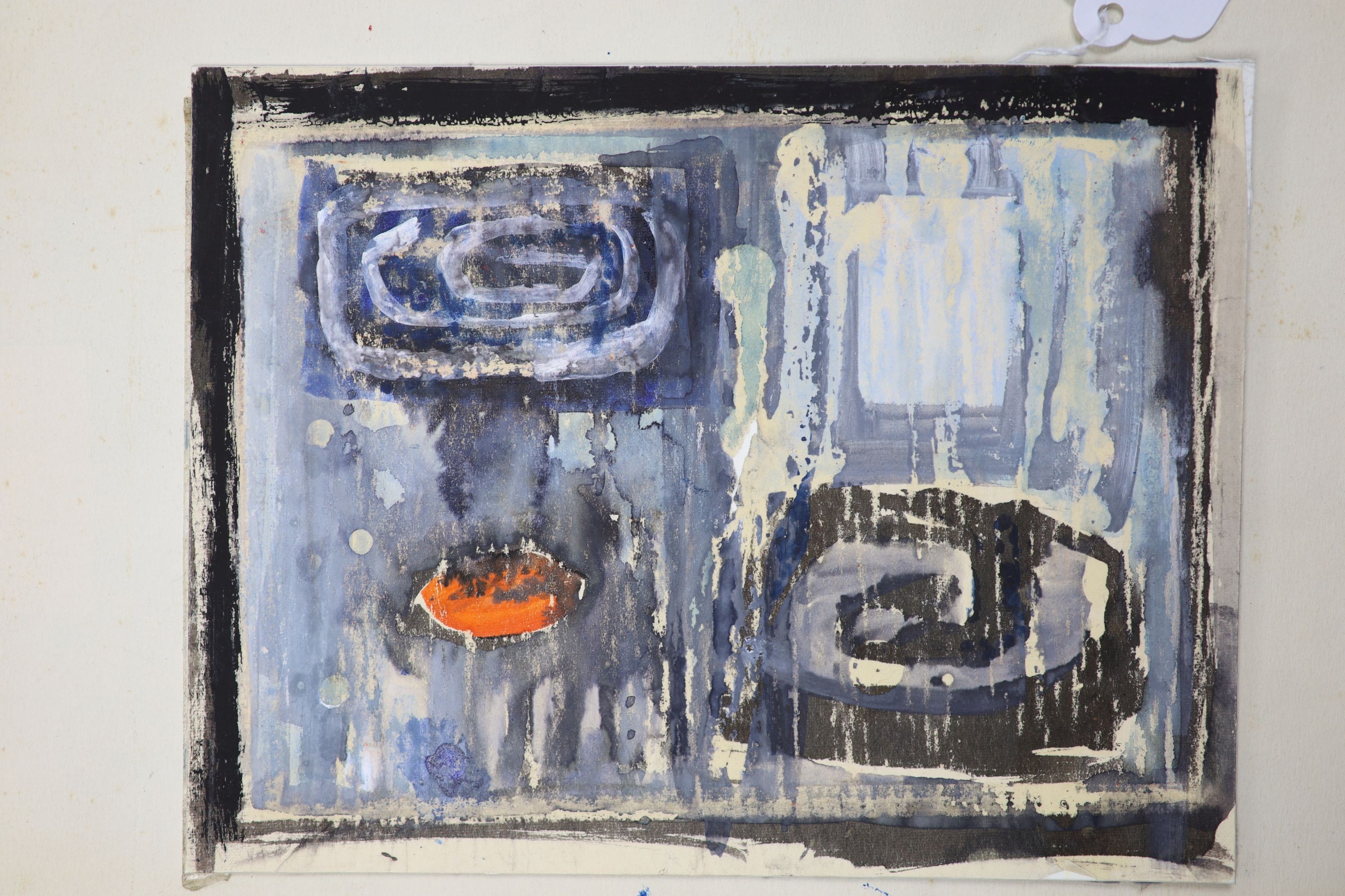 John Piper (1903-1992), Two studies for The North Thames Gas Board Murals, Wandsworth, Watercolour and ink on paper, 14 x 19cm. Unframed.